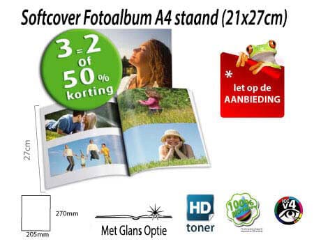 Softcover Fotoalbum Acties en Kortingen!