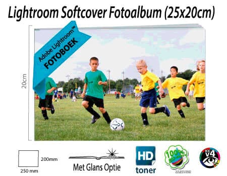 Softcover Lightroom 25x20 fotoboek goedkoop bestellen